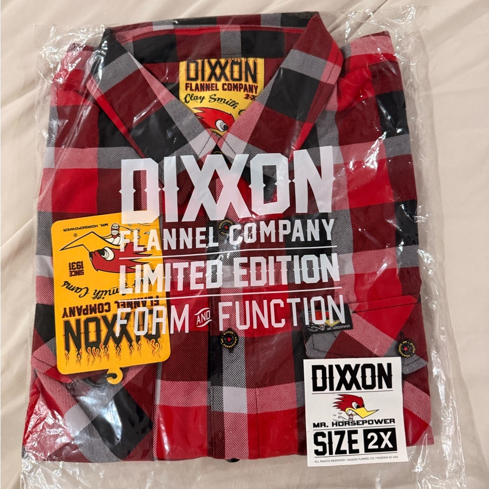 DIXXON Limited Edition Red and Black Plaid Shirt